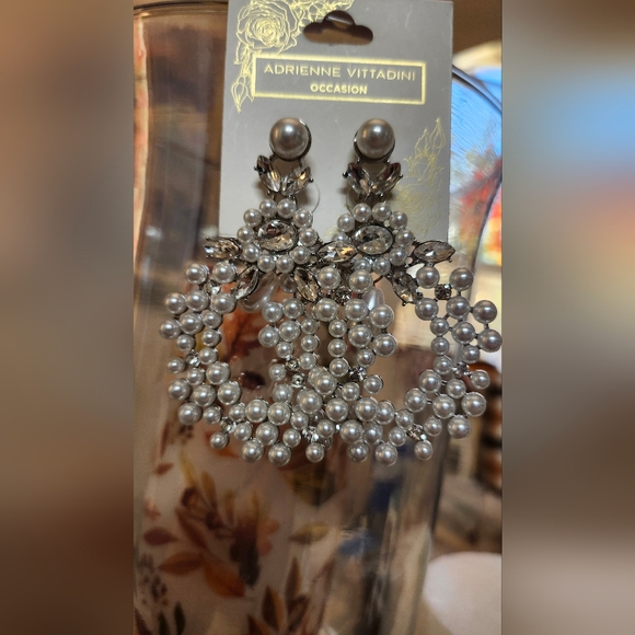 Adrienne Vittadini Jewelry - Adrienne Vittadini Silver and White Pearl Earrings